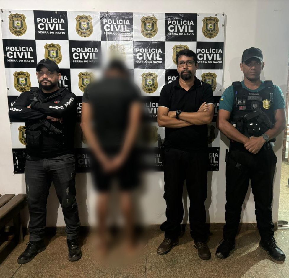 EM SERRA DO NAVIO, POLÍCIA CIVIL PRENDE INDIVÍDUO CONDENADO JUDICIALMENTE POR ESTUPRO DE VULNERÁVEL 